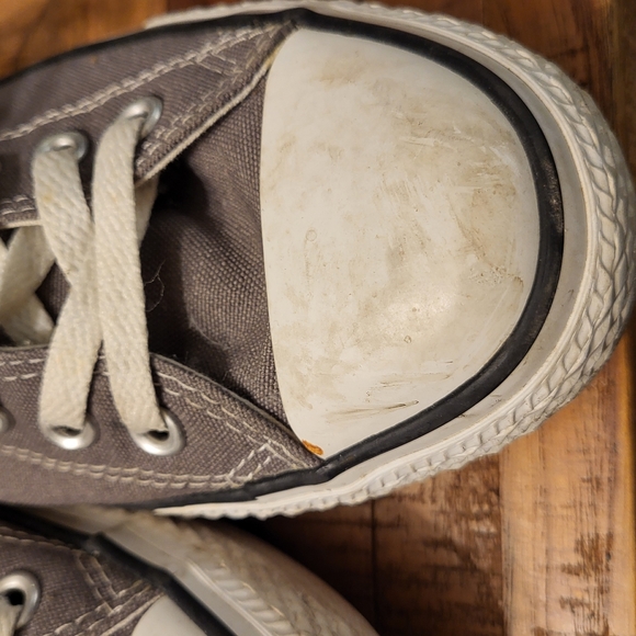 Grey converse shoes size 9 mens - Picture 2 of 4